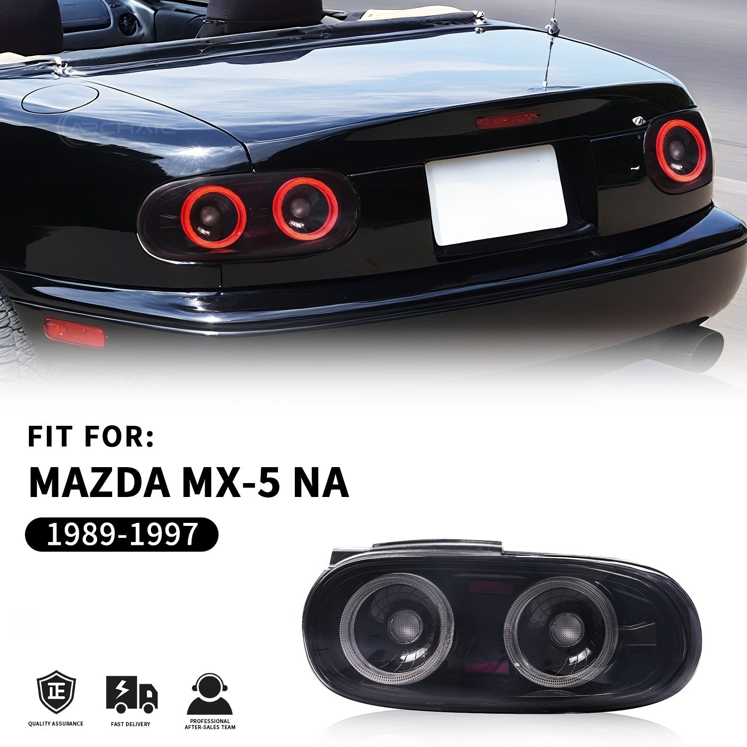 For Mazda Miata NA Full LED Tail Light Assembly (Light Smoke) - Image 7