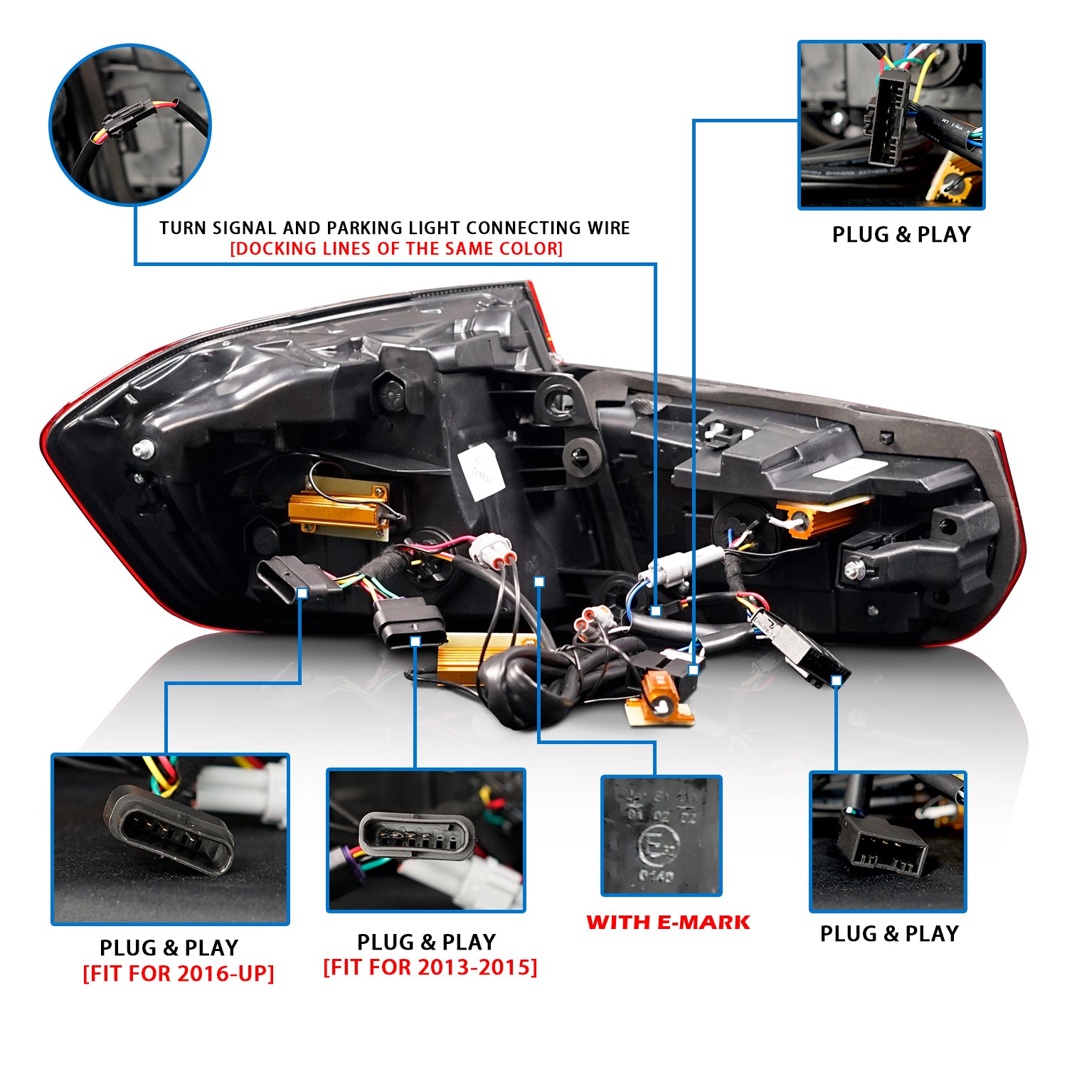 Full LED Tail Lights Assembly For BMW 3 Series F30 F35 2013-2018,Red - Image 8