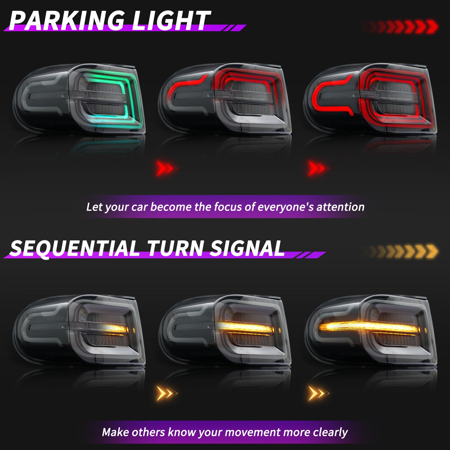 Full LED Tail Light Assembly For Toyota FJ Cruiser 2007-2021 - Image 3