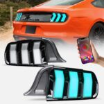 Tail Light Assembly for 2015-2023 Ford Mustang Shelby GT350 GT500 Amber Turn Signal RGB Style