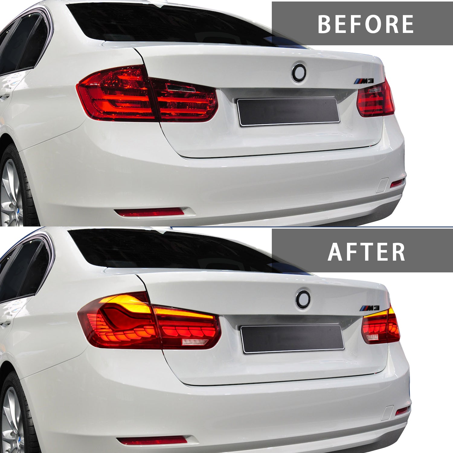 Full LED Tail Lights Assembly For BMW 3 Series F30 F35 2013-2018,Red - Image 5