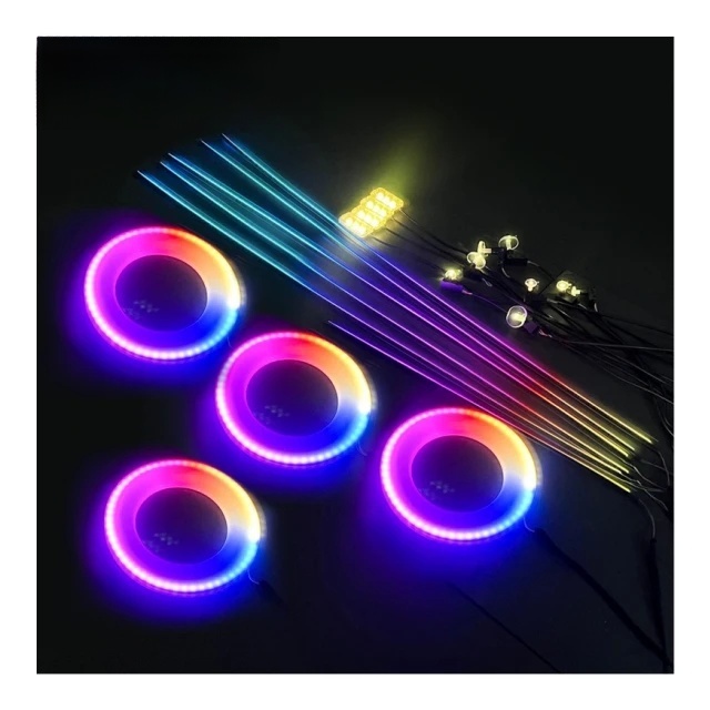 22 in 1 Symphony Led Atmosphere Lights Car Rgb Acrylic Strips Interior Ambient Light for Cars - Image 2
