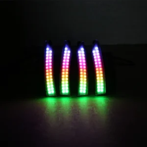 Clear Lens LED Double Row Chasing Side Marker Lamps for 2024 2025  Ford Mustang